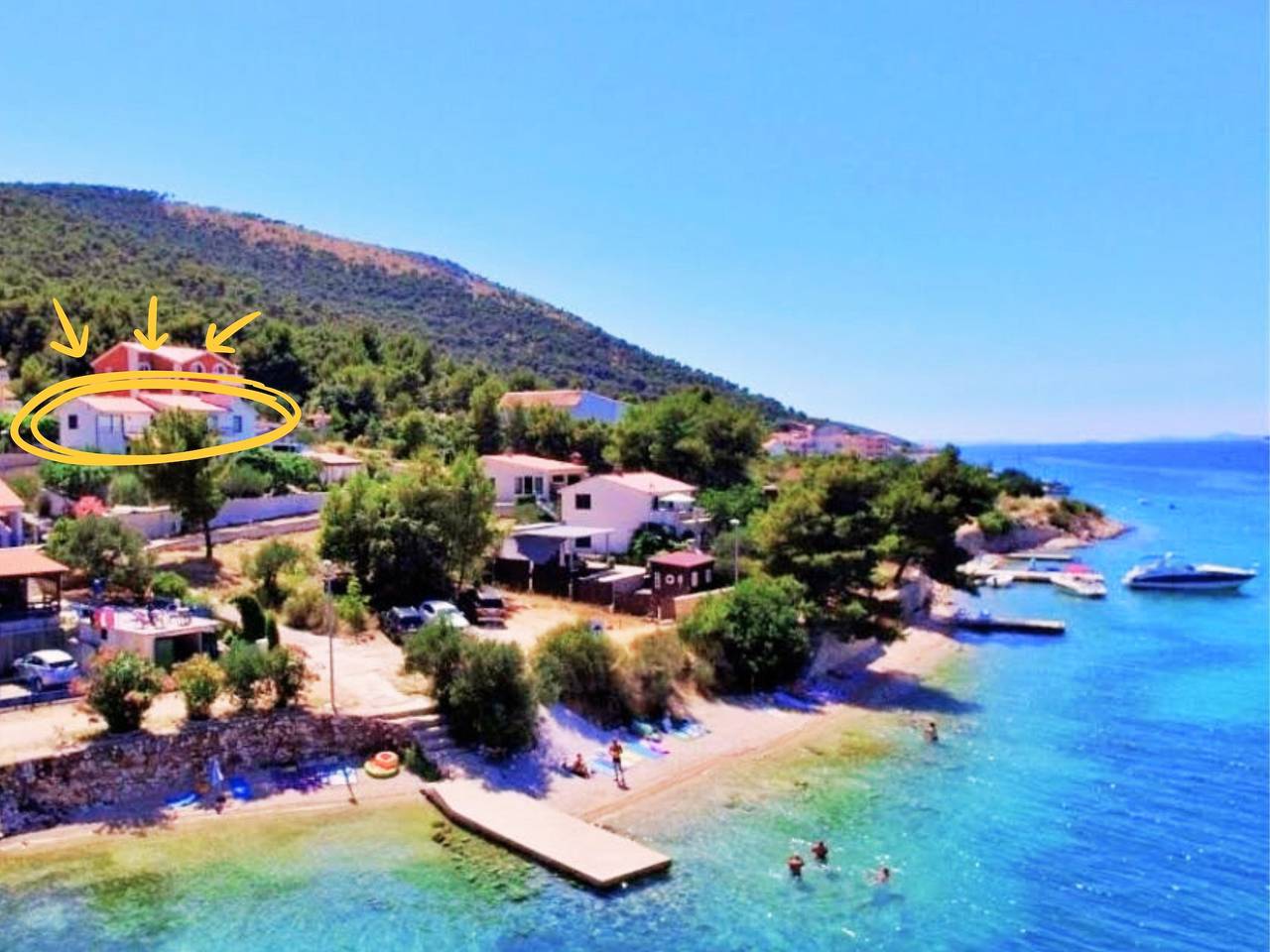 Ganze Wohnung, 1-Zimmer-Ferienwohnung am Strand Sparadici, Sibenik A-24420-b in Grebastica, Šibenik-Knin