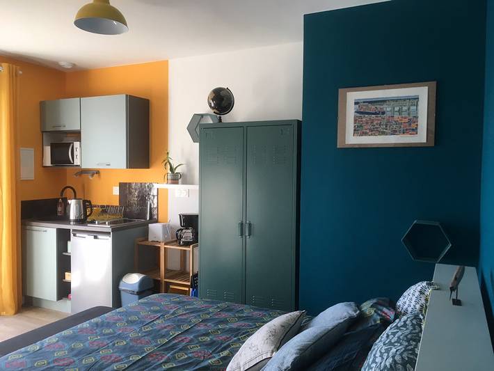 Studio pour 2 personnes, avec jardin