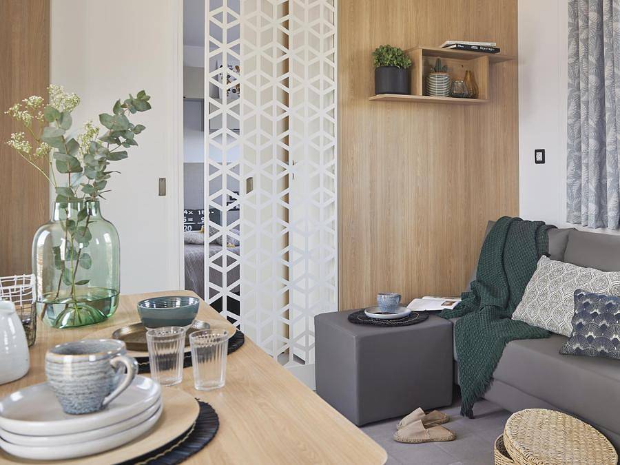 Flower Camping de Mars - Mobilheim 6 personen - 35m² Premium / 3 Schlafzimmer in Cordelle, Roanne und Umgebung