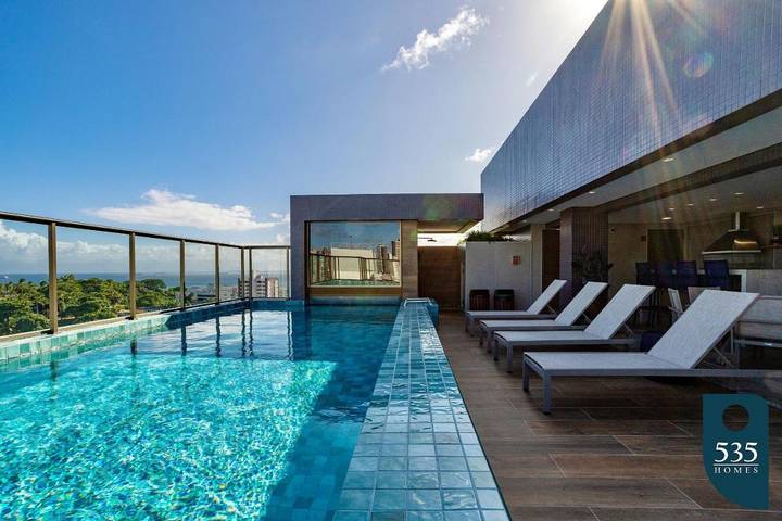 Apartamento de vacaciones para 5 personas, con piscina además de balcón y sauna - 1