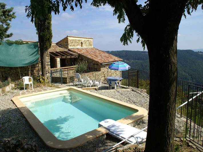 Maison de vacances pour 6 personnes, avec balcon et piscine, adapté aux familles en Ardèche - 4