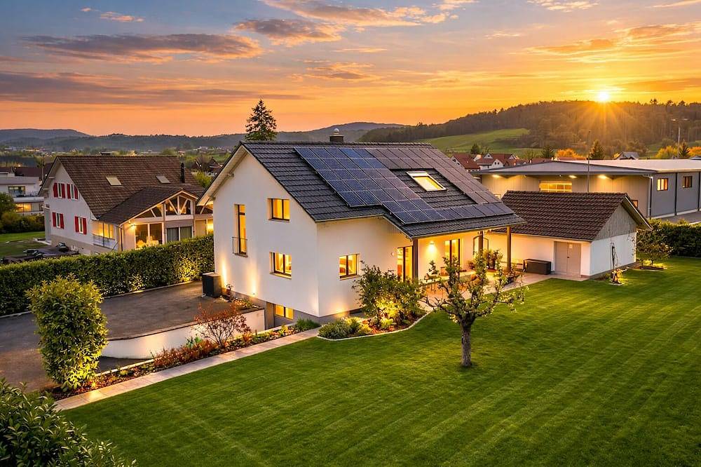 Ganze Wohnung, Modern Family Home with Garden & Sunset Views near Basel in Büsserach, Kanton Solothurn