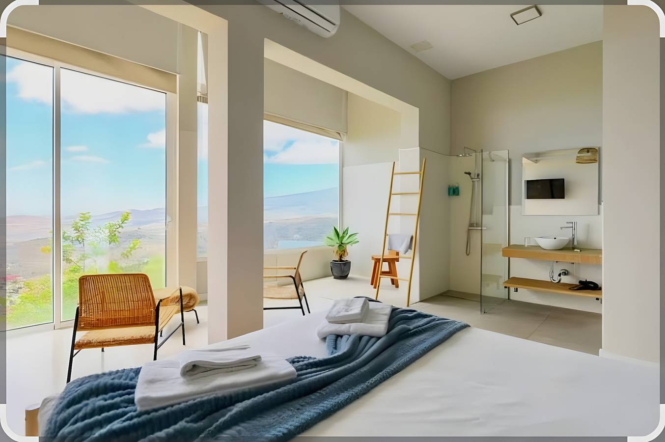 'Villa bandama golf Agaete Suite-01' con vistas al mar, Wi-Fi y aire acondicionado in Santa Brígida, Gran Canaria Norte