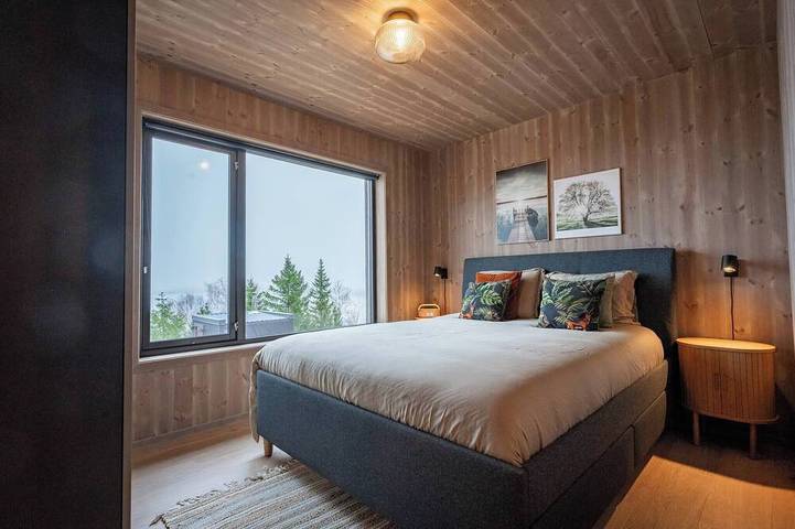 Luxuskabine, Wellnessbereich und Blick über den Tyrifjord in Modum