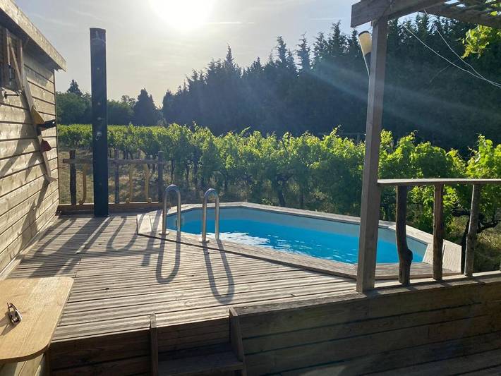Location de vacances pour 4 personnes, avec piscine ainsi que jardin et vue à Roquemaure - 3