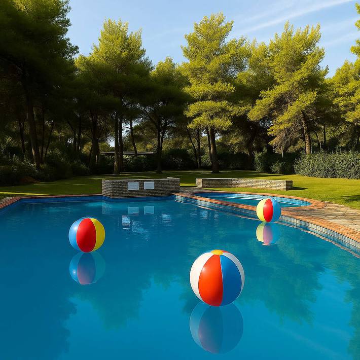Ferienhaus für 6 Personen, mit Garten und Pool