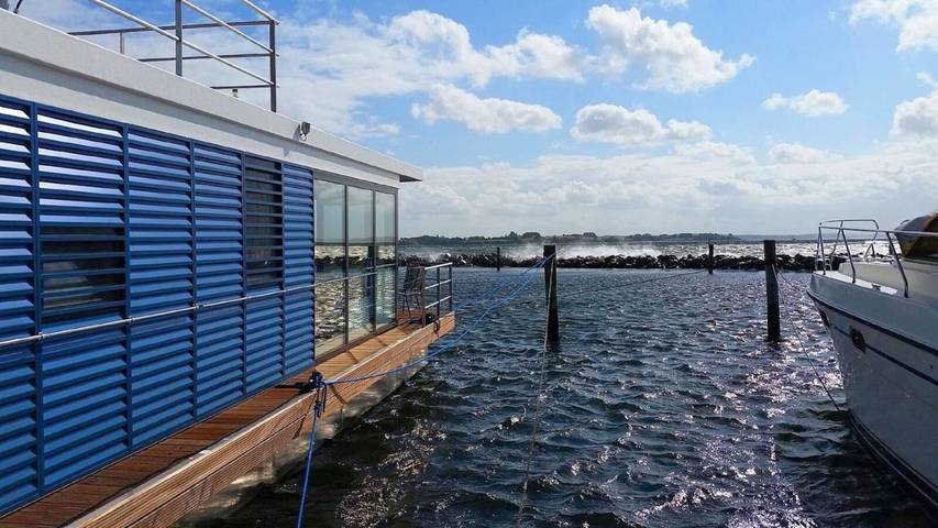 Boot für 6 Personen, mit Terrasse und Seeblick sowie Ausblick in Dänemark