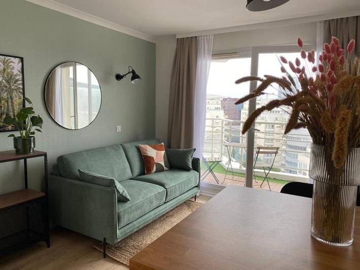 Appartement de vacances pour 4 personnes, avec Balcon et Jacuzzi ainsi que Terrasse et Vue