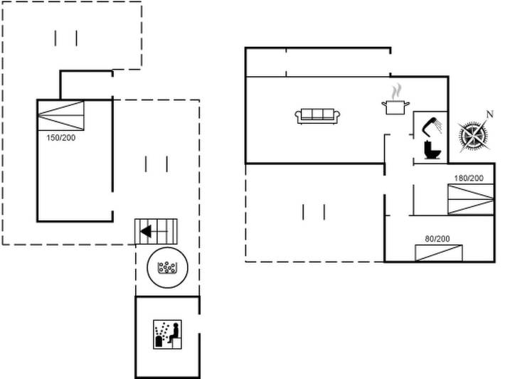 Ferienhaus für 5 Personen, mit Sauna und Terrasse, mit Haustier in Hejlsminde - 2