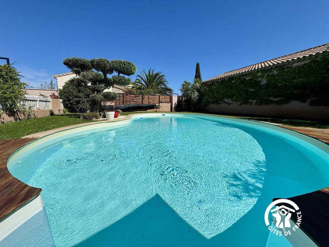 Gîte für 2 Personen mit Pool in Saint-Nazaire-d'Aude, Narbonne und Umgebung