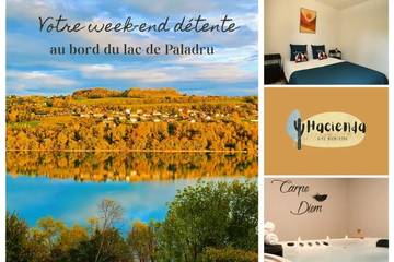 Gîte pour 2 personnes, avec piscine et jardin dans Lac de Paladru