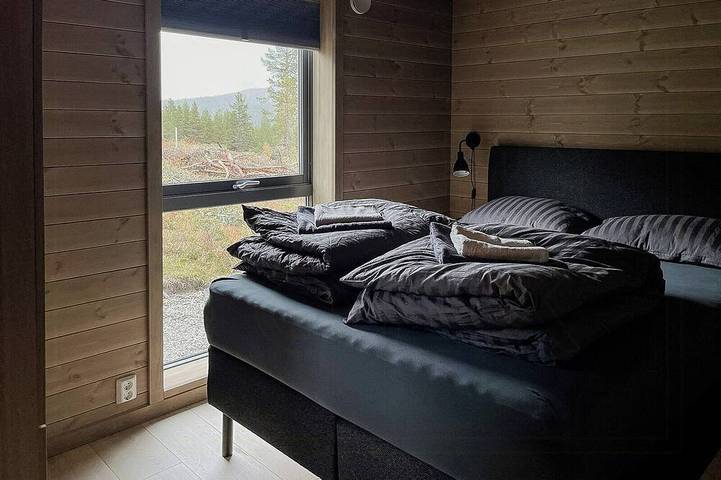 Moderne Hütte mit Panoramablick auf den Bringsfjellet in Jotunheimen