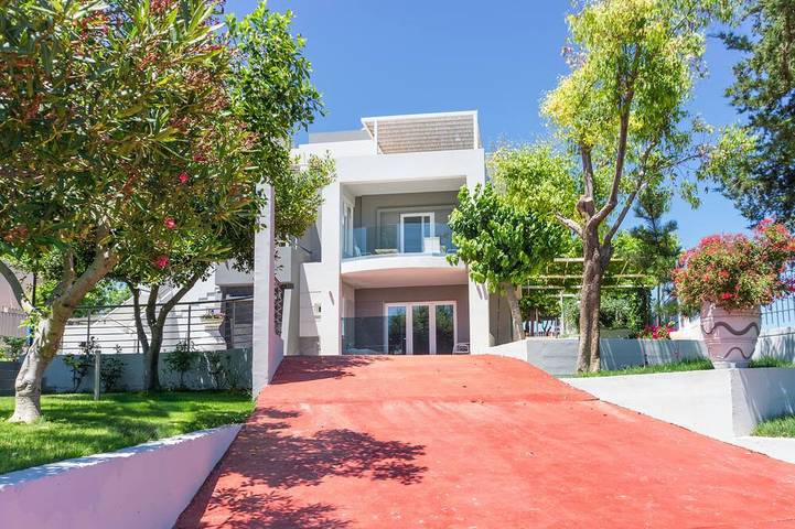Uniek zeezicht - zonsondergang met volledige privacy!Slaapkamers met en-suite badkamers-Gym in Nikiforos Fokas, Rethymno en omgeving