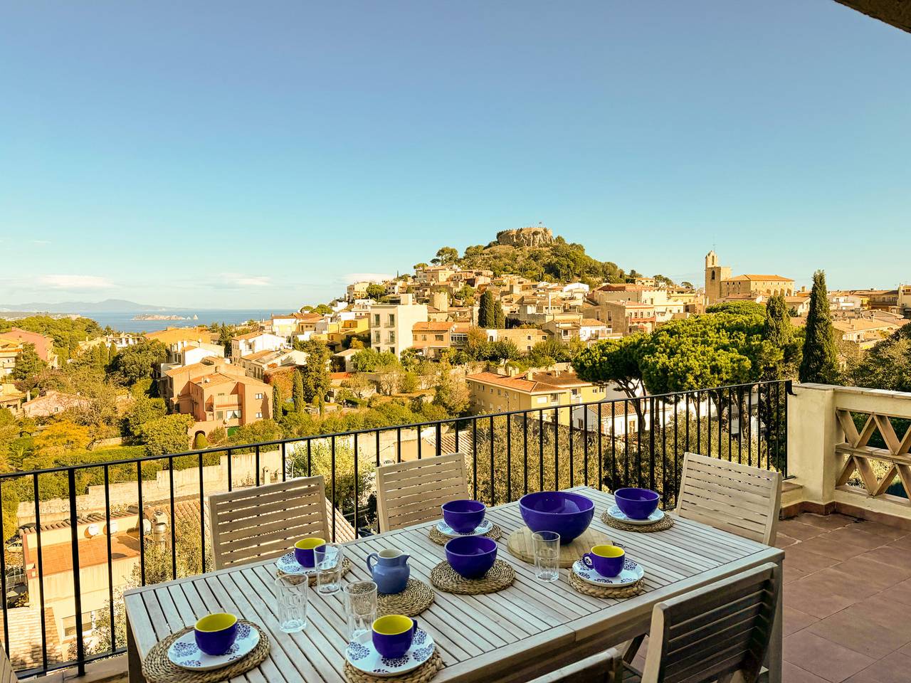 Location maison jumelée avec piscine communale à Begur in Centre Begur, Begur