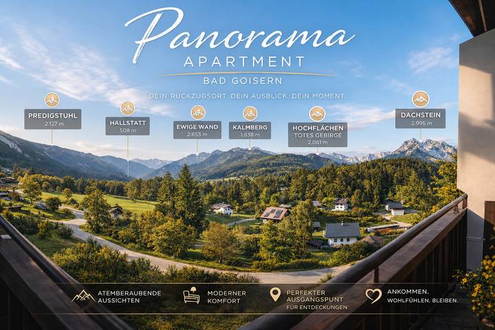Ganze Ferienwohnung, Panorama Apartment Talblick Bad Goisern in Bad Goisern, Dachstein Salzkammergut