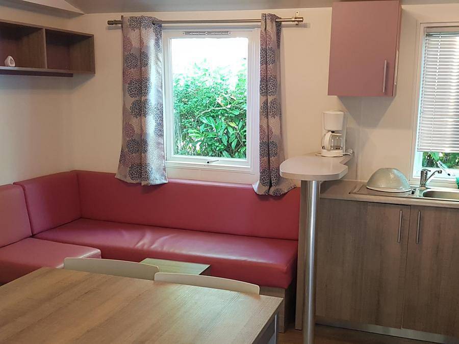 Camping Le Pigeonnier - Mobilheim 8 personen - Tourterelle in Saint-Crépin-et-Carlucet, Périgord Noir