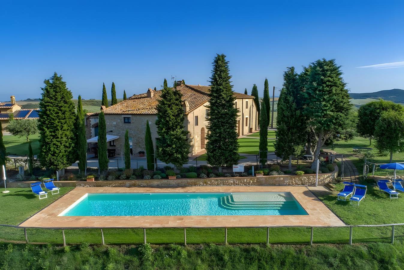 Zimmer 'Agriturismo Bonello Doppia' mit Pool, Gemeinschaftsgarten und Wlan in Pienza, Orciatal