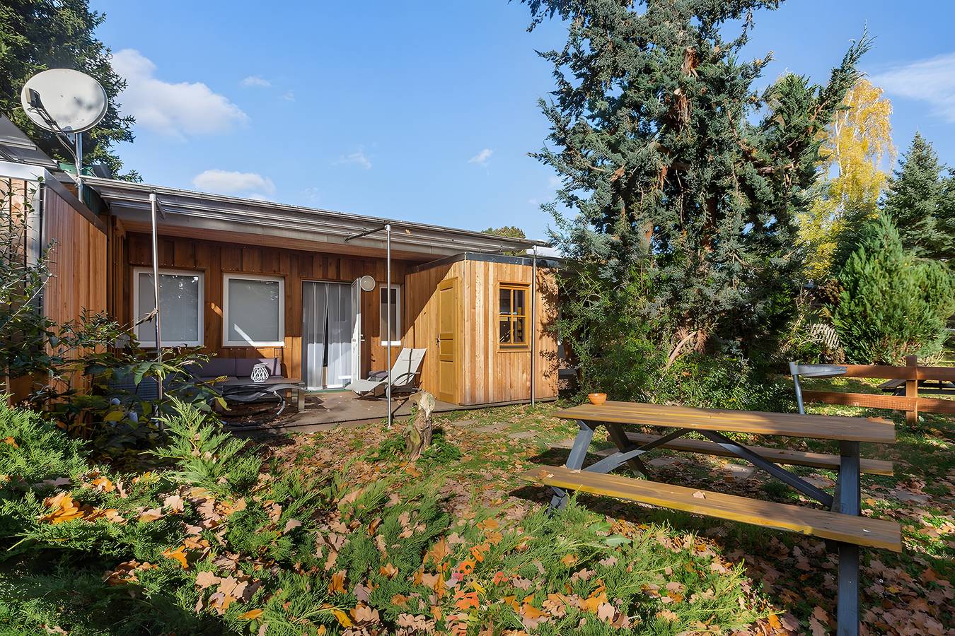Ferienhaus 203 mit privater Terrasse, Garten und Wlan in Bungalowdorf Zadelsdorf, Zeulenroda-Triebes