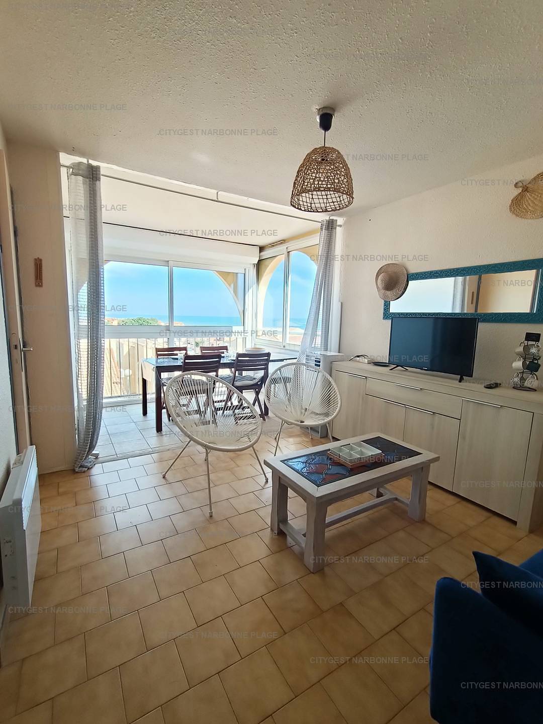 Appartement de vacances entier, Horizon Infini : Vue Mer à 180°, Piscine & Wifi 5Lhsp138 in Saint Pierre la Mer, Fleury