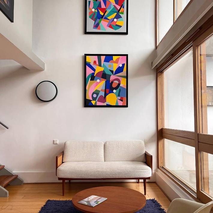 Gîte pour 2 personnes, avec balcon et vue à Firminy