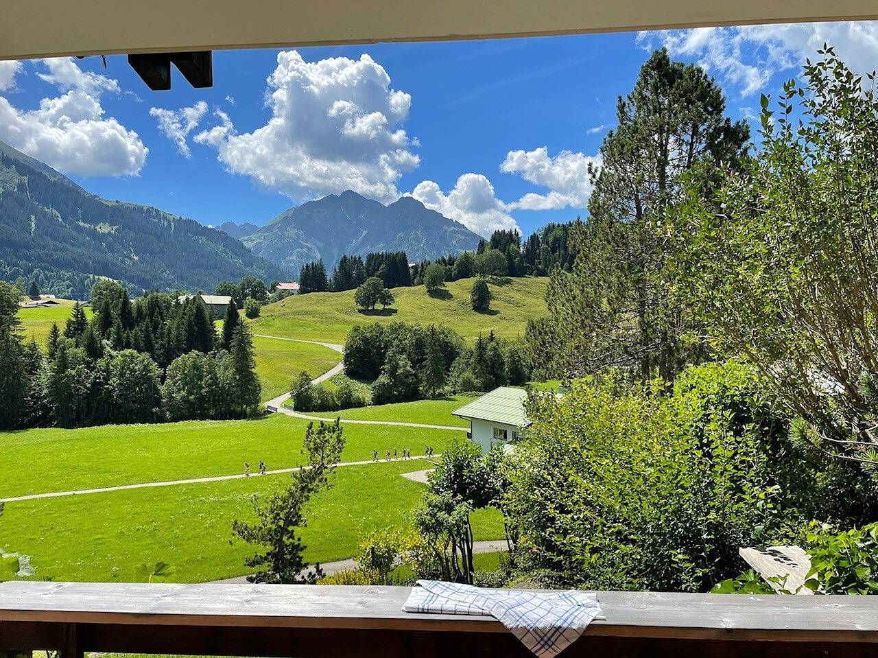 Ganze Wohnung, Gruppenferienwohnung am Auweg mit Bergblick, Garten und Wlan in Hirschegg Kleinwalsertal, Mittelberg