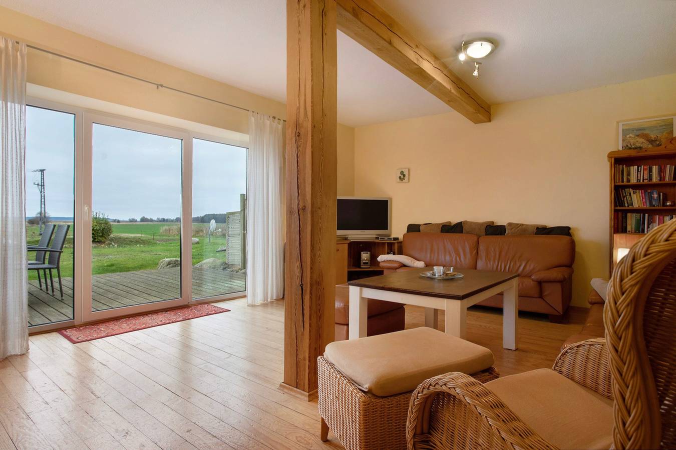 Apartamento entero, Apartamento "Poggenkrug Halbsguth" con vistas al lago, terraza privada y Wi-Fi in Hohendorf, Wolgast