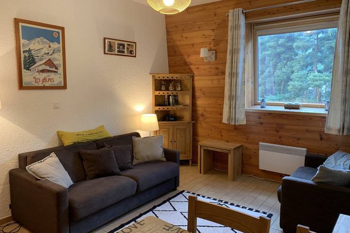 Studio pour 3 personnes, avec jardin et piscine dans Serre Chevalier