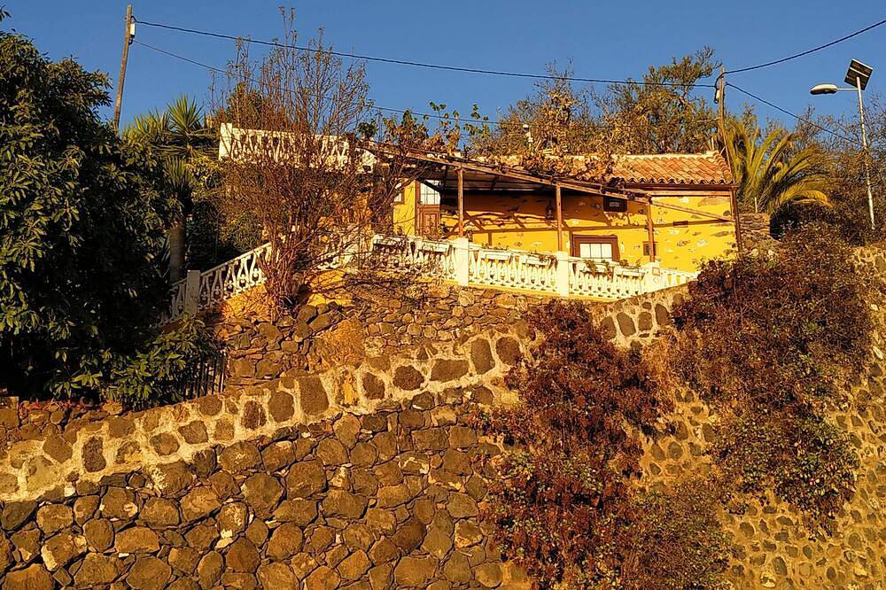 Haus aus dem Jahr 1760, gebaut in Archilla Stein und Teeholz in Tijarafe, La Palma Nord
