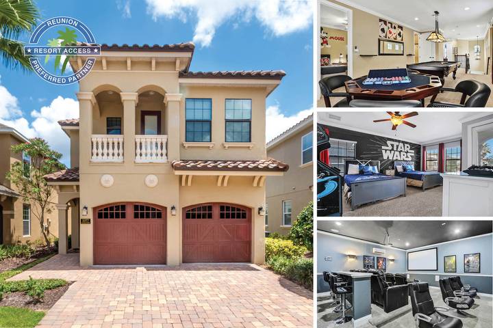 Villa for 10 people, with children pool and balcony/terrace as well as pool in Reunion Resort