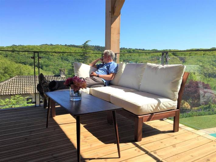 Gîte pour 4 personnes, avec vue ainsi que piscine et balcon à Montcabrier - 4