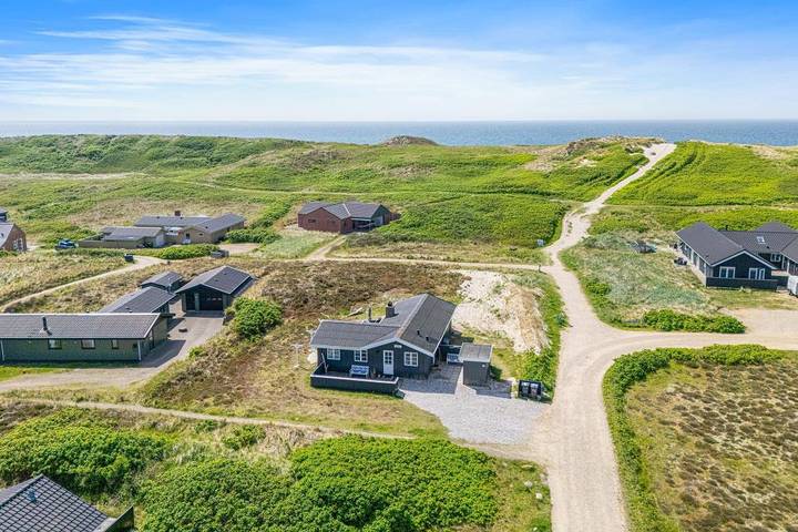 Ferienhaus mit Meerblick für 4 Personen, mit Balkon/Terrasse und Terrasse am Ringkøbing Fjord