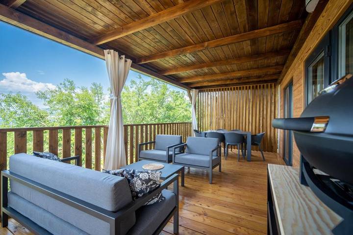 Camping pour 6 personnes, avec piscine ainsi que vue et jardin, animaux acceptés à Klenovica - 4