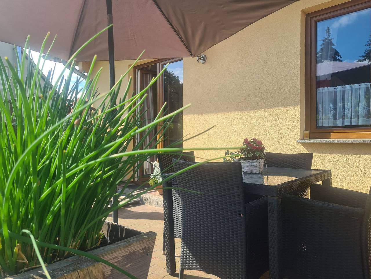 Fewo am Kleinbauernhof Gersdorf bei Kühlungsborn - 1-Raum-Ferienwohnung (max 2 Pers, 45m²) mit Gartenterrasse in Gersdorf, Biendorf