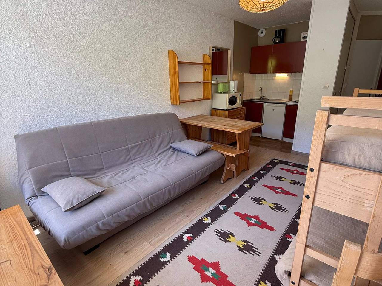Appartement entier, Studio 3 couchages au pied des pistes avec balcon in Prapoutel, Les Adrets