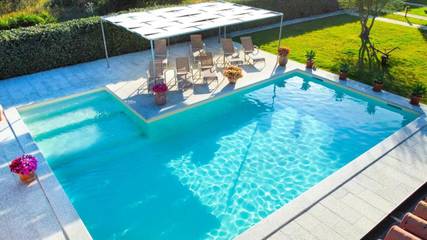 Cottage pour 2 personnes, avec vue ainsi que piscine et jardin dans Cardedu