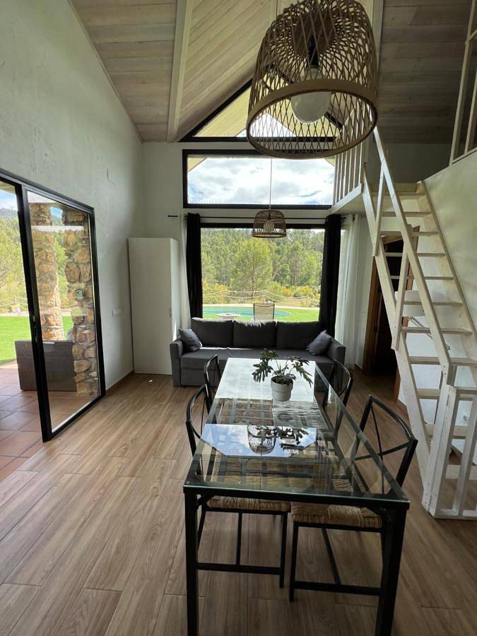 Casa rural para 8 personas, con vistas además de piscina y jardín, Se admiten mascotas en Villaverde de Guadalimar - 3