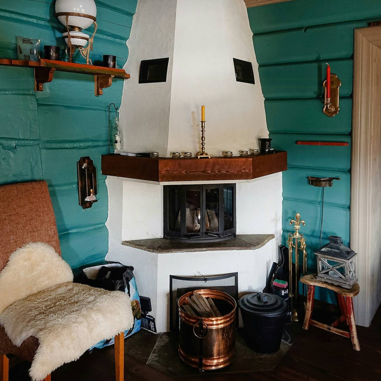 Restaurierte Hütte aus dem Jahr 1852 in der Region Bergsjø in Ål