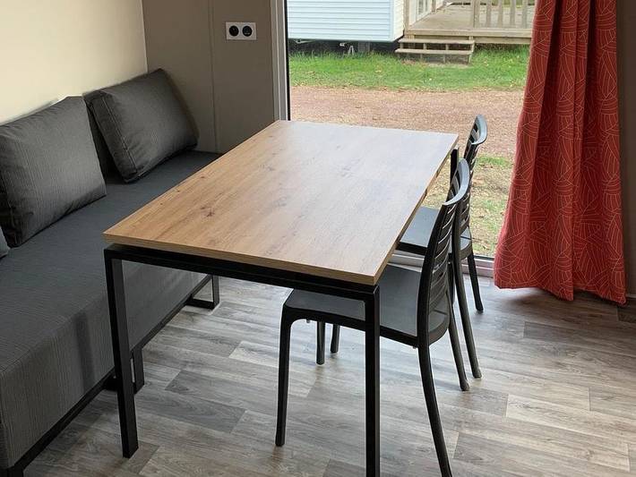 Camping du Petit Pont - Mobilheim 4 personen - 25m2 (2021) + Halbüberdachte Holzterrasse 8m2. 4 Pers. in Arvert, Côte de Beauté