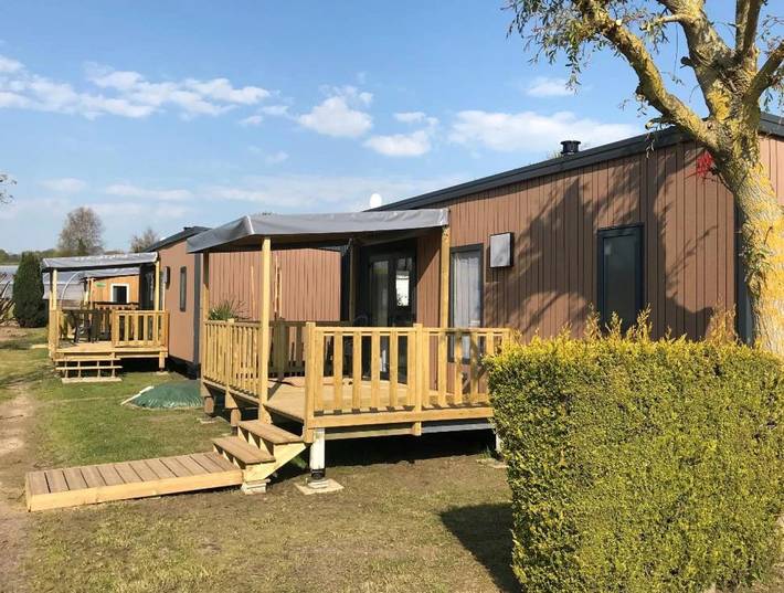 Mobil home pour 4 personnes, avec bassin pour enfant à Quettehou - 3
