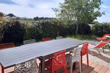 Location de vacances pour 9 personnes, avec jardin et terrasse à Candillargues