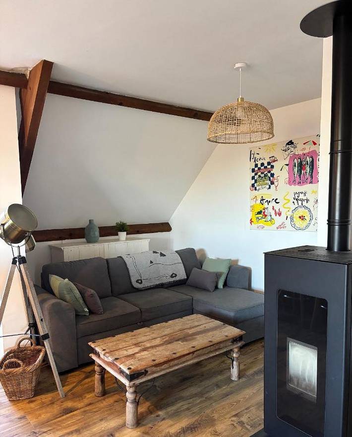 Appartement de vacances pour 4 personnes, avec sauna ainsi que jardin et vue