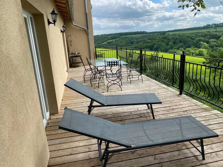 Gîte pour 9 personnes, avec vue et terrasse, animaux acceptés dans Coume Moselle