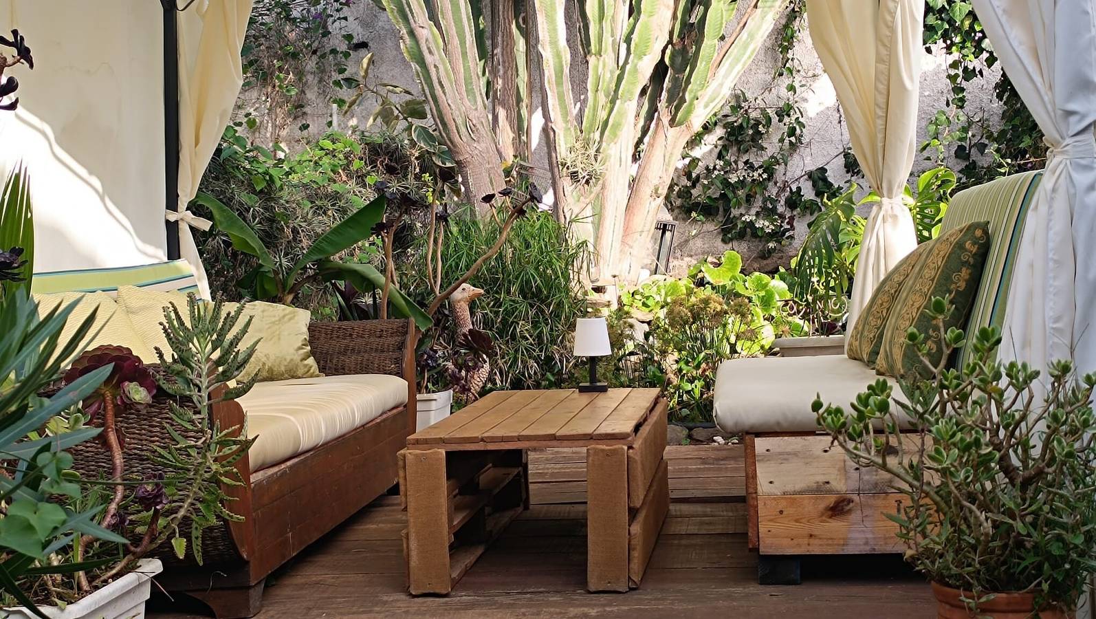 Ganze Wohnung, Ferienapartment "Jardín Del Sol Erdgeschoss" mit privaten Terrassen, Garten & Wlan in Guayonje, Tacoronte