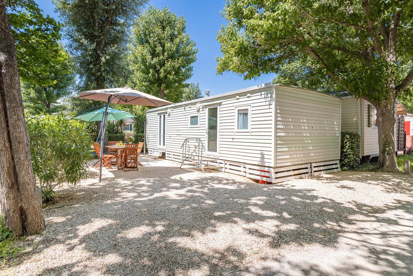 Mobilhome en el Camping Le Front De Mer - sin gastos de camping - piscina compartida y aire acondicionado in La Côte Vermeille, Argelès-sur-Mer