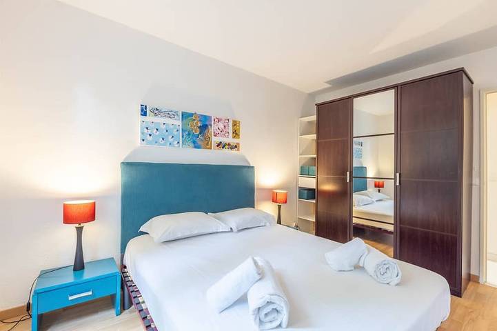 Appartement de vacances pour 4 personnes, avec balcon ainsi que piscine et jardin à Mougins