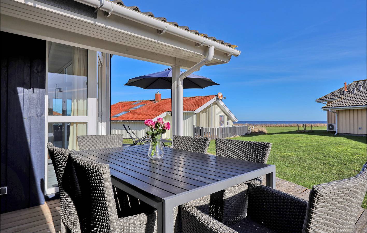 Appartement mit Meerblick, Parkplatz und Terrasse in Schönhagen, Brodersby