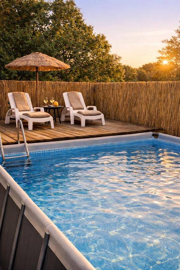 Location de vacances pour 6 personnes, avec piscine ainsi que jardin et vue à Juvigny-le-Tertre