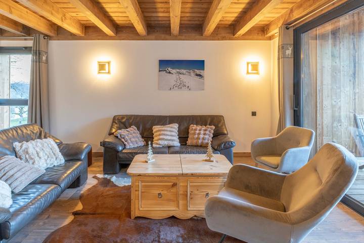 Hel lejlighed, Apartment 'Morillon – New – 2 min from the slopes' with mountain view, private terrace in Station de Morillon, Grand Massif