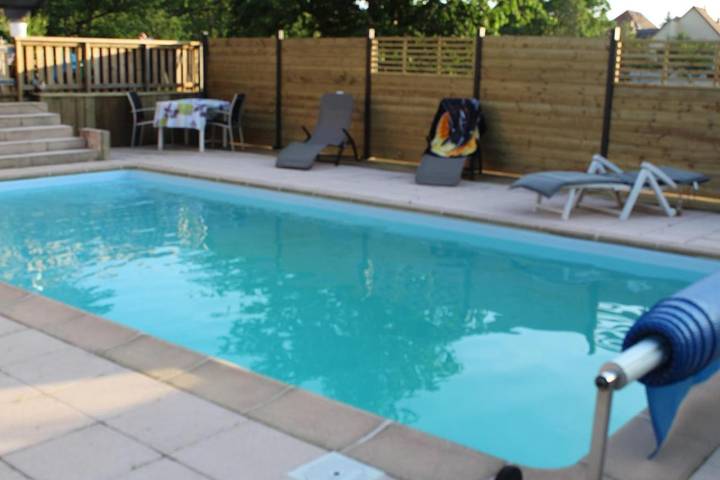 Appartement de vacances pour 4 personnes, avec Terrasse ainsi que Jardin et Piscine