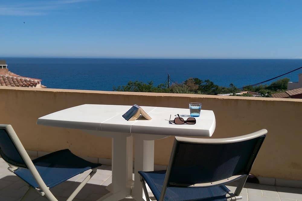 Ganze Wohnung, Wunderschönes, einstöckiges, klimatisiertes Duplex-Design mit Meerblick in Monticello, Calvi und Umgebung